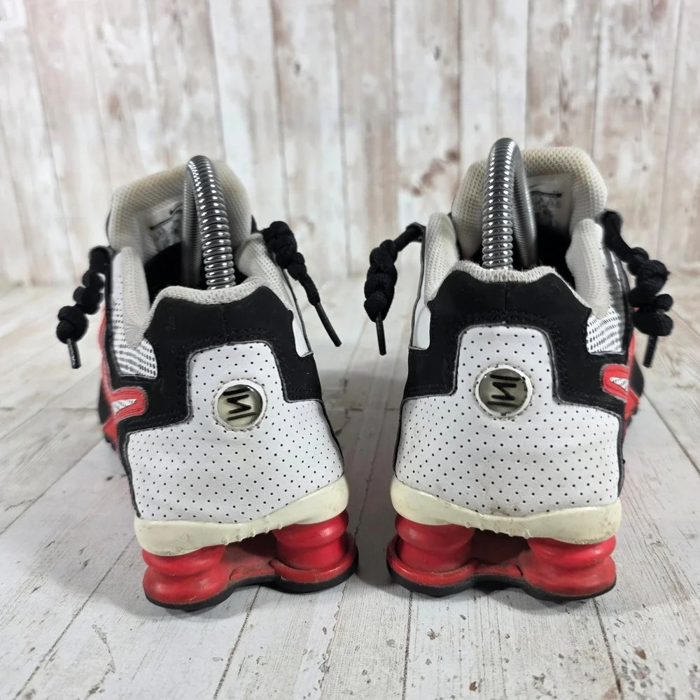 Nike‎ Shox NZ Womens 6.5 White Black Red Running Shoes 646824-100 Retro Y2K